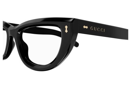 Okulary korekcyjne Gucci GG1521O 001 Kocie oczy Czarne