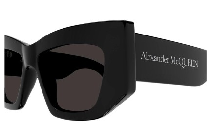 Okulary przeciwsłoneczne Alexander McQueen AM0448S 001 Kocie oczy Czarne