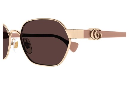 Okulary przeciwsłoneczne Gucci GG1593S 003 Owalne Złote