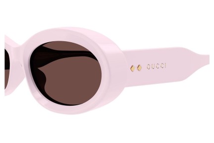 Okulary przeciwsłoneczne Gucci GG1527S 003 Okrągłe Różowe