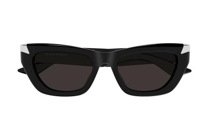 Okulary przeciwsłoneczne Alexander McQueen AM0440SA 001 Kocie oczy Czarne