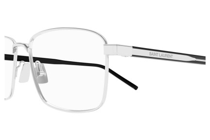 Okulary korekcyjne Saint Laurent SL666 004 Prostokątne Srebrne