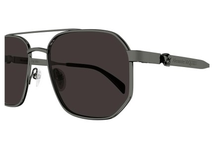 Okulary przeciwsłoneczne Alexander McQueen AM0458S 001 Pilotki (Aviator) Szare