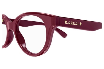 Okulary korekcyjne Gucci GG1590O 006 Okrągłe Czerwone