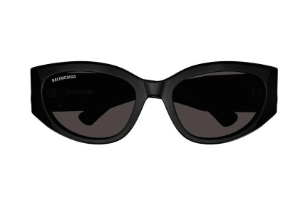 Okulary przeciwsłoneczne Balenciaga BB0324SK 002 Okrągłe Czarne