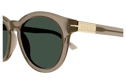 Okulary przeciwsłoneczne Gucci GG1501S 004 Okrągłe Brązowe