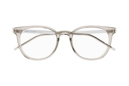 Okulary korekcyjne Saint Laurent SL683/F 003 Okrągłe Beżowe