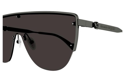 Okulary przeciwsłoneczne Alexander McQueen AM0457S 001 Pojedyncze | Shield Szare