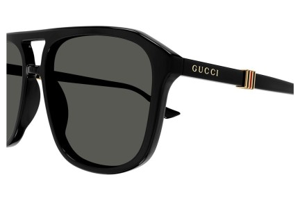 Okulary przeciwsłoneczne Gucci GG1494S 001 Pilotki (Aviator) Czarne