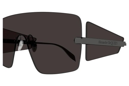 Okulary przeciwsłoneczne Alexander McQueen AM0460S 001 Pojedyncze | Shield Szare