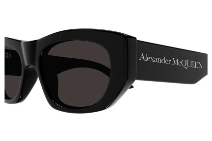 Okulary przeciwsłoneczne Alexander McQueen AM0450S 001 Prostokątne Czarne