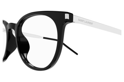 Okulary korekcyjne Saint Laurent SL683/F 001 Okrągłe Czarne