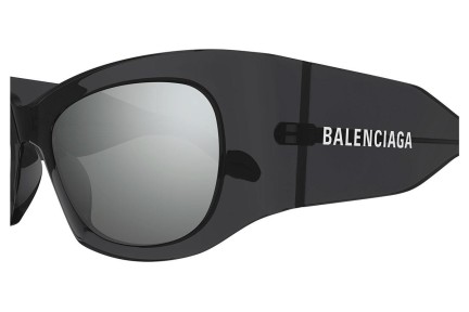 Okulary przeciwsłoneczne Balenciaga BB0327S 003 Kwadratowe Szare