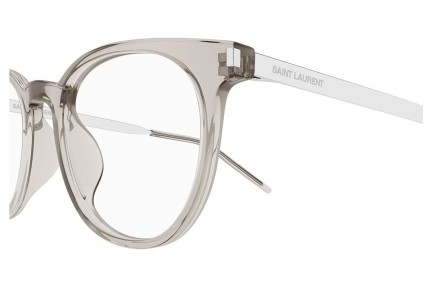 Okulary korekcyjne Saint Laurent SL683/F 003 Okrągłe Beżowe