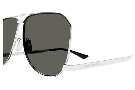 Okulary przeciwsłoneczne Saint Laurent SL690DUST 002 Pilotki (Aviator) Srebrne