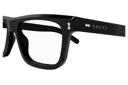 Okulary korekcyjne Gucci GG1525O 001 Kwadratowe Czarne