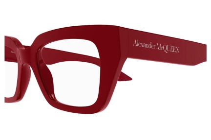 Okulary korekcyjne Alexander McQueen AM0453O 003 Kocie oczy Czerwone