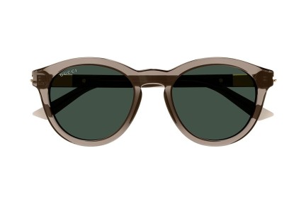 Okulary przeciwsłoneczne Gucci GG1501S 004 Okrągłe Brązowe