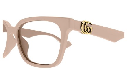 Okulary korekcyjne Gucci GG1537OK 003 Kwadratowe Beżowe