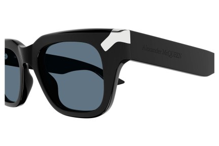 Okulary przeciwsłoneczne Alexander McQueen AM0439S 002 Prostokątne Czarne