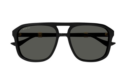 Okulary przeciwsłoneczne Gucci GG1494S 001 Pilotki (Aviator) Czarne