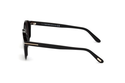 Okulary przeciwsłoneczne Tom Ford Ian FT0591 01A Okrągłe Czarne