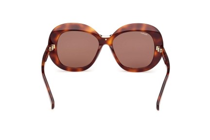 Okulary przeciwsłoneczne Max Mara MM0087 52E Okrągłe Havana