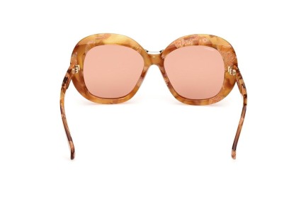 Okulary przeciwsłoneczne Max Mara MM0087 56E Okrągłe Havana