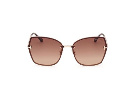 Okulary przeciwsłoneczne Tom Ford FT1107 28F Kwadratowe Złote