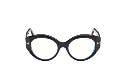 Okulary korekcyjne Tom Ford FT5950-B 001 Owalne Czarne