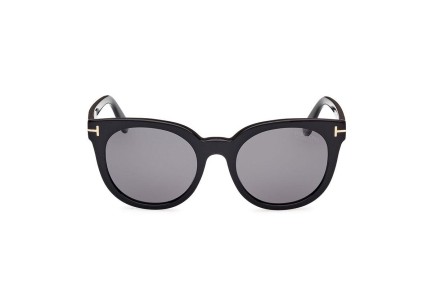 Okulary przeciwsłoneczne Tom Ford FT1109 01D Polarized Okrągłe Czarne