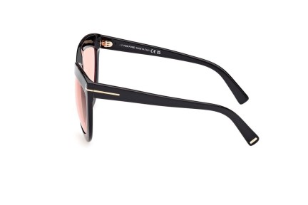 Okulary przeciwsłoneczne Tom Ford FT1112 01E Kocie oczy Czarne