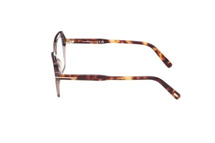 Okulary korekcyjne Tom Ford FT5947-B 048 Kwadratowe Brązowe