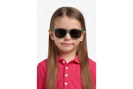 Okulary przeciwsłoneczne Polaroid Junior PLD8058/S 1ED/M9 Polarized Prostokątne Zielone