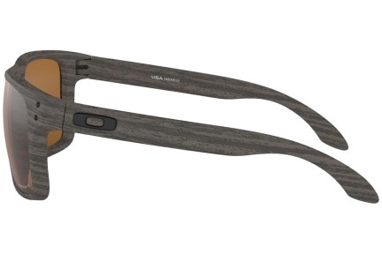 Okulary przeciwsłoneczne Oakley Holbrook XL Woodgrain Collection OO9417-06 PRIZM Polarized Kwadratowe Brązowe