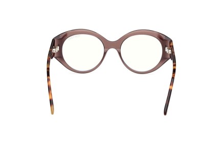 Okulary korekcyjne Tom Ford FT5950-B 048 Owalne Brązowe