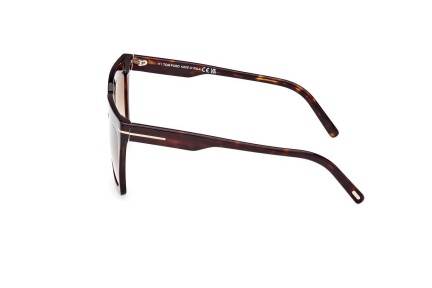 Okulary przeciwsłoneczne Tom Ford FT1110 52F Kwadratowe Havana