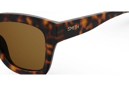 Okulary przeciwsłoneczne Smith SWAY 086/L5 Polarized Prostokątne Havana