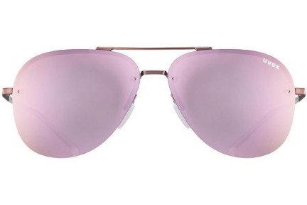 Okulary przeciwsłoneczne uvex lgl 40 Purple Mat S3 Pilotki (Aviator) Brązowe