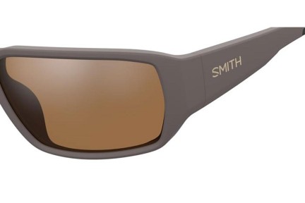 Okulary przeciwsłoneczne Smith HOOKSET 79U/L5 Polarized Prostokątne Brązowe