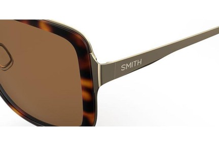 Okulary przeciwsłoneczne Smith AVELINE 086/L5 Polarized Kwadratowe Havana