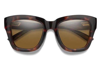 Okulary przeciwsłoneczne Smith SWAY 086/L5 Polarized Prostokątne Havana