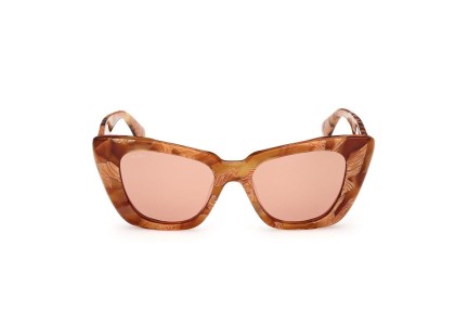 Okulary przeciwsłoneczne Max Mara MM0099 56E Kocie oczy Havana