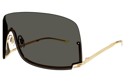 Okulary przeciwsłoneczne Gucci GG1560S 001 Pojedyncze | Shield Złote