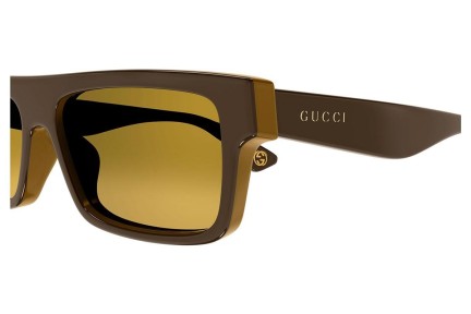 Okulary przeciwsłoneczne Gucci GG1616S 002 Kwadratowe Brązowe