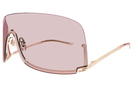 Okulary przeciwsłoneczne Gucci GG1560S 004 Pojedyncze | Shield Złote