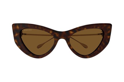 Okulary przeciwsłoneczne Gucci GG1565S 002 Kocie oczy Havana