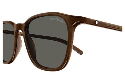 Okulary przeciwsłoneczne Mont Blanc MB0325S 003 Prostokątne Brązowe