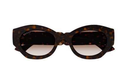 Okulary przeciwsłoneczne Gucci GG1553S 002 Owalne Havana