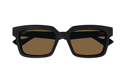 Okulary przeciwsłoneczne Gucci GG1543S 004 Prostokątne Czarne